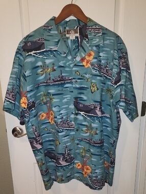 Men's Kalaheo USS Batteships Button Down 3X